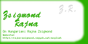 zsigmond rajna business card